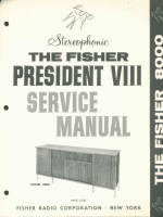 Fisher PRESIDENT-8-8000 - Service Manual 